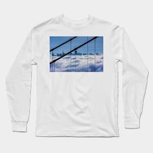 San Francisco Skyline in Fog Long Sleeve T-Shirt